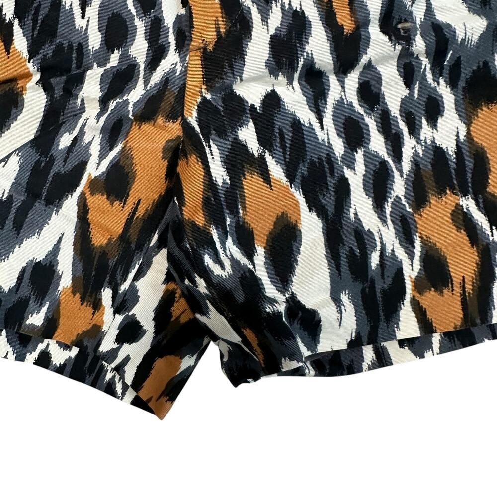 Drawer Lame Designer Animal Print Shorts Size 38 (US 8) Leopard Print - Picture 2 of 5
